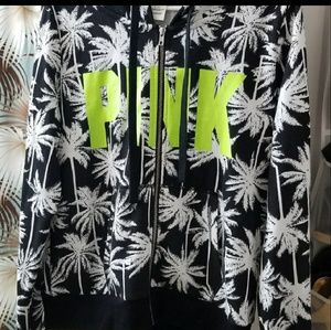 VS Pink Tropical Palm/Neon jogger SET